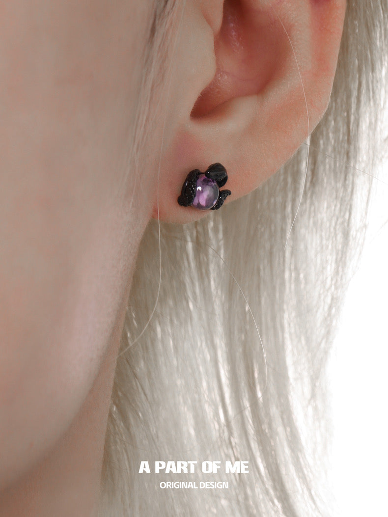 Year of the Snake S925 Sterling Silver Snake Stud Earrings