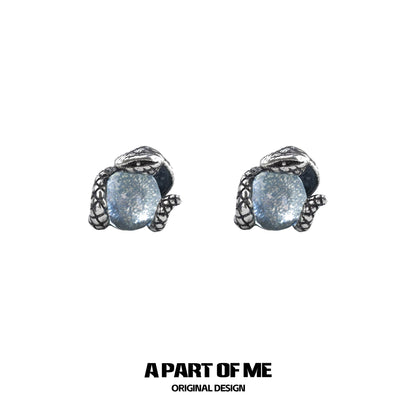 Year of the Snake S925 Sterling Silver Snake Stud Earrings