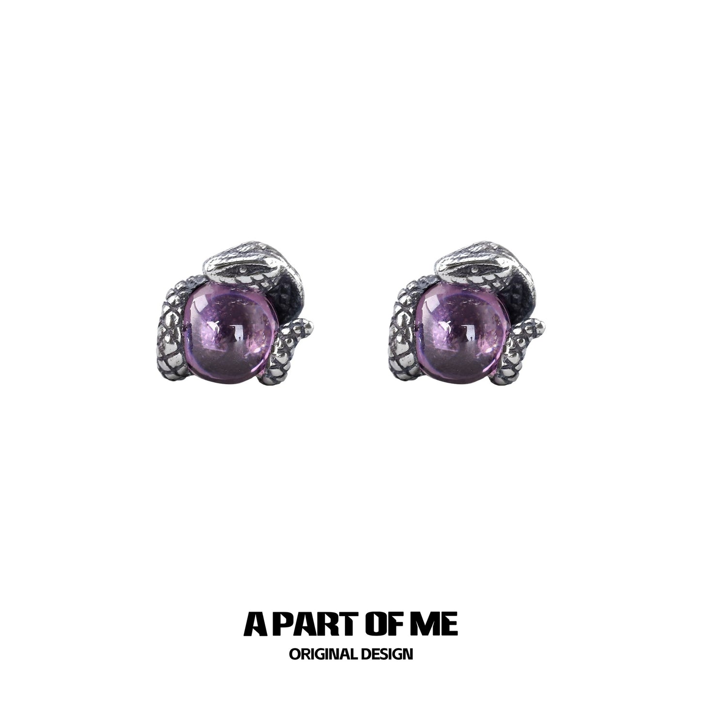 Year of the Snake S925 Sterling Silver Snake Stud Earrings