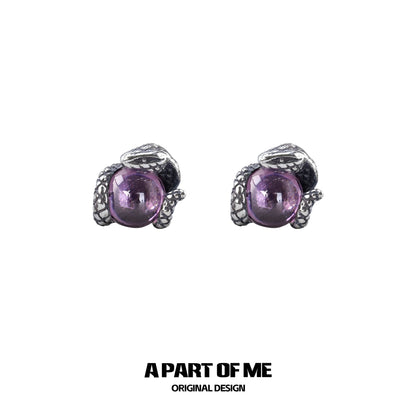 Year of the Snake S925 Sterling Silver Snake Stud Earrings