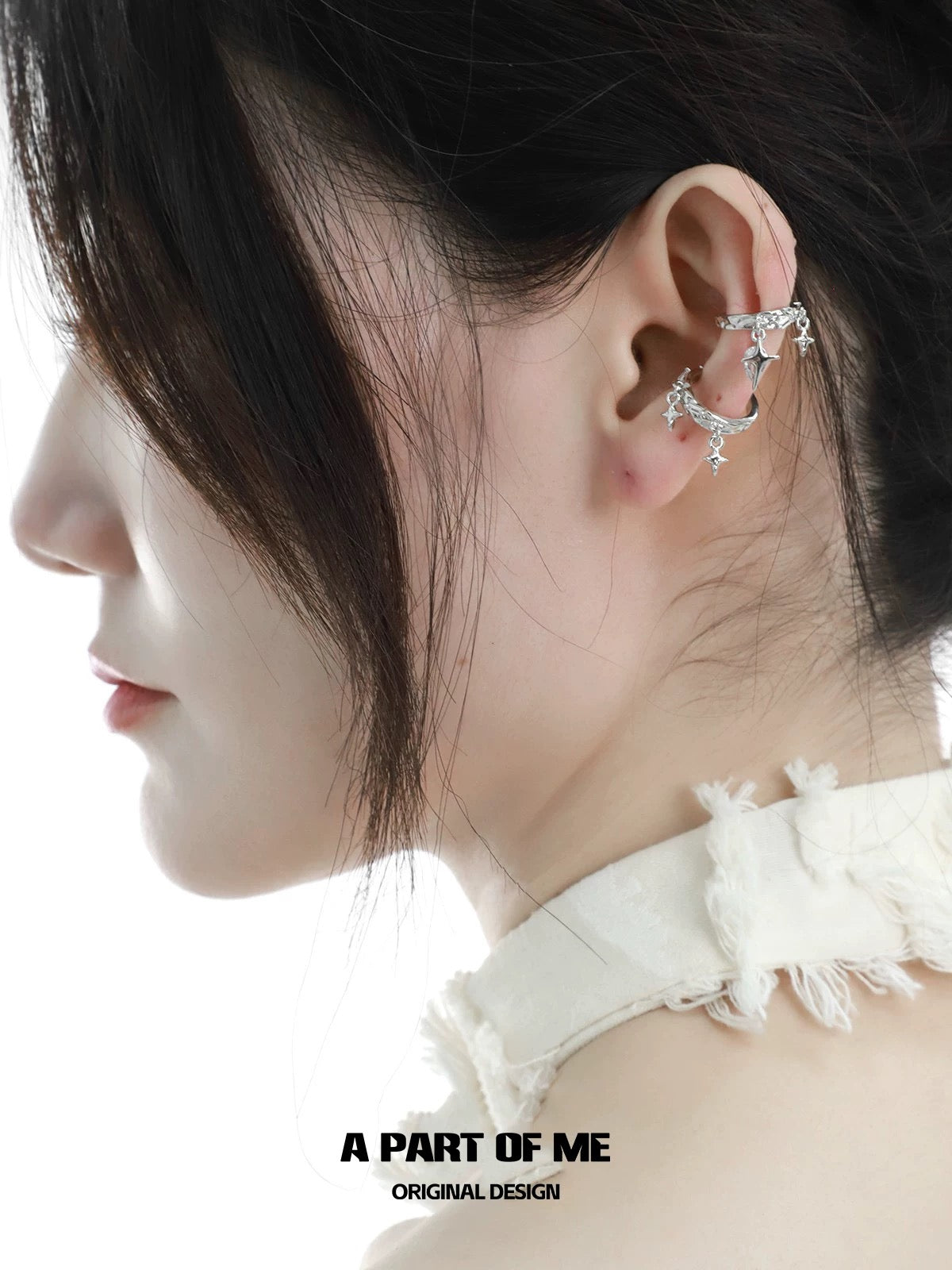 Sparkling 18K Platinum Plating Star Earcuff