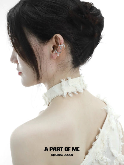 Sparkling 18K Platinum Plating Star Earcuff