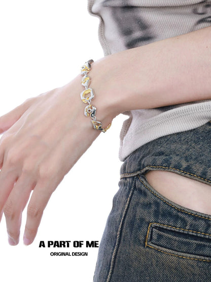 Sun & Moon 18K Platinum Plating Bracelet