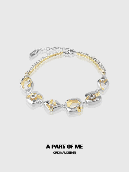 Sun & Moon 18K Platinum Plating Bracelet