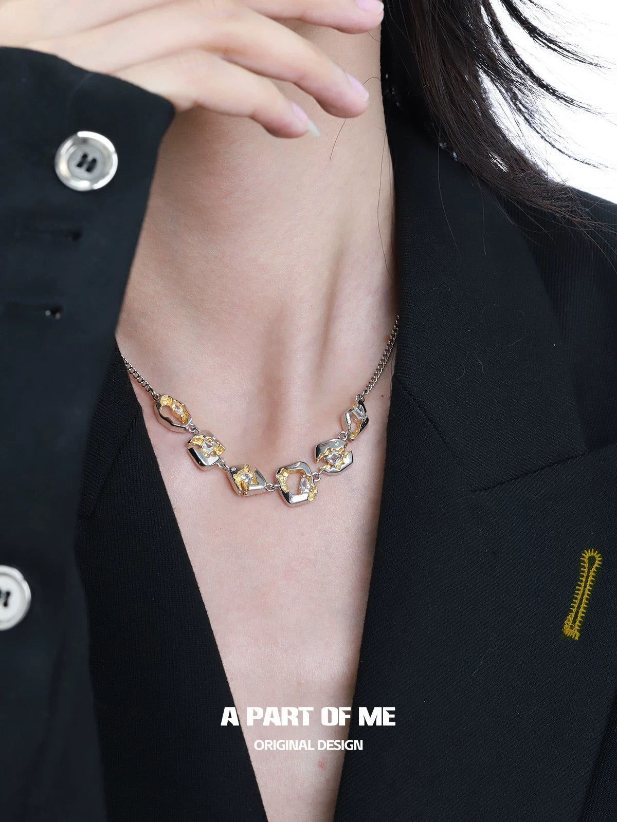 Sun & Moon 18K Platinum Plating Necklace