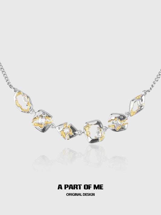 Sun & Moon 18K Platinum Plating Necklace
