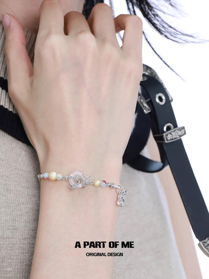 Laurel Series 18K Platinum Plating Crystal Beads Bracelet