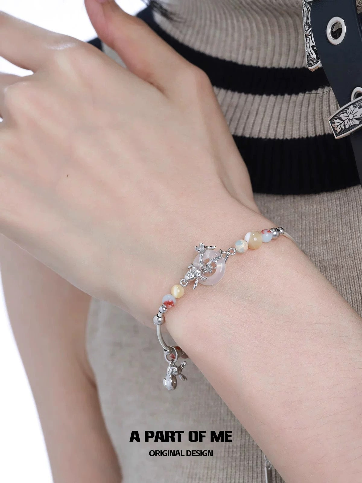 Laurel Series 18K Platinum Plating Crystal Beads Bracelet