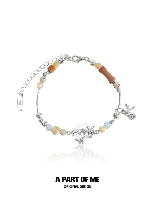 Laurel Series 18K Platinum Plating Crystal Beads Bracelet