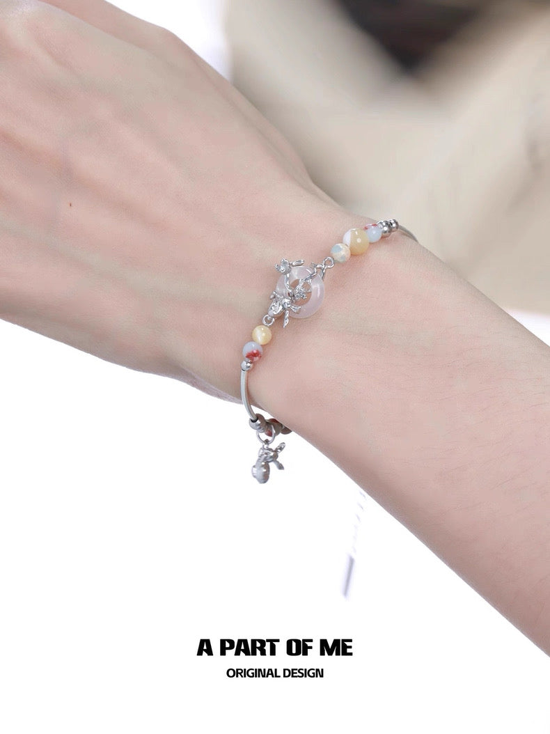 Laurel Series 18K Platinum Plating Crystal Beads Bracelet