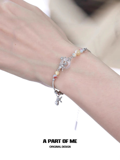 Laurel Series 18K Platinum Plating Crystal Beads Bracelet