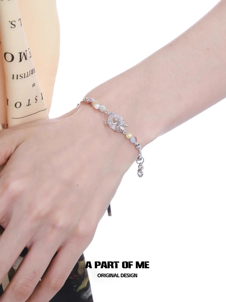 Laurel Series 18K Platinum Plating Crystal Beads Bracelet