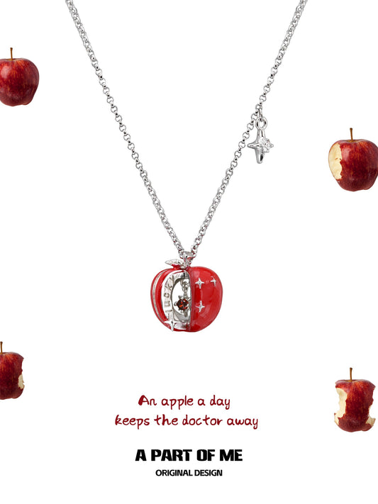 Apple Slice 18K Platinum Plating Pendant Necklace
