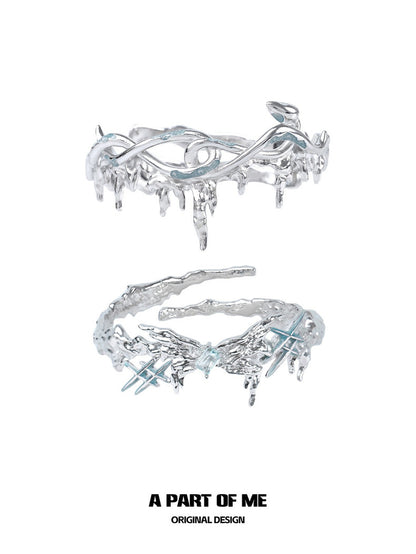 Ice Snake 18K Platinum Plating Snake ＆ Butterfly Armlet