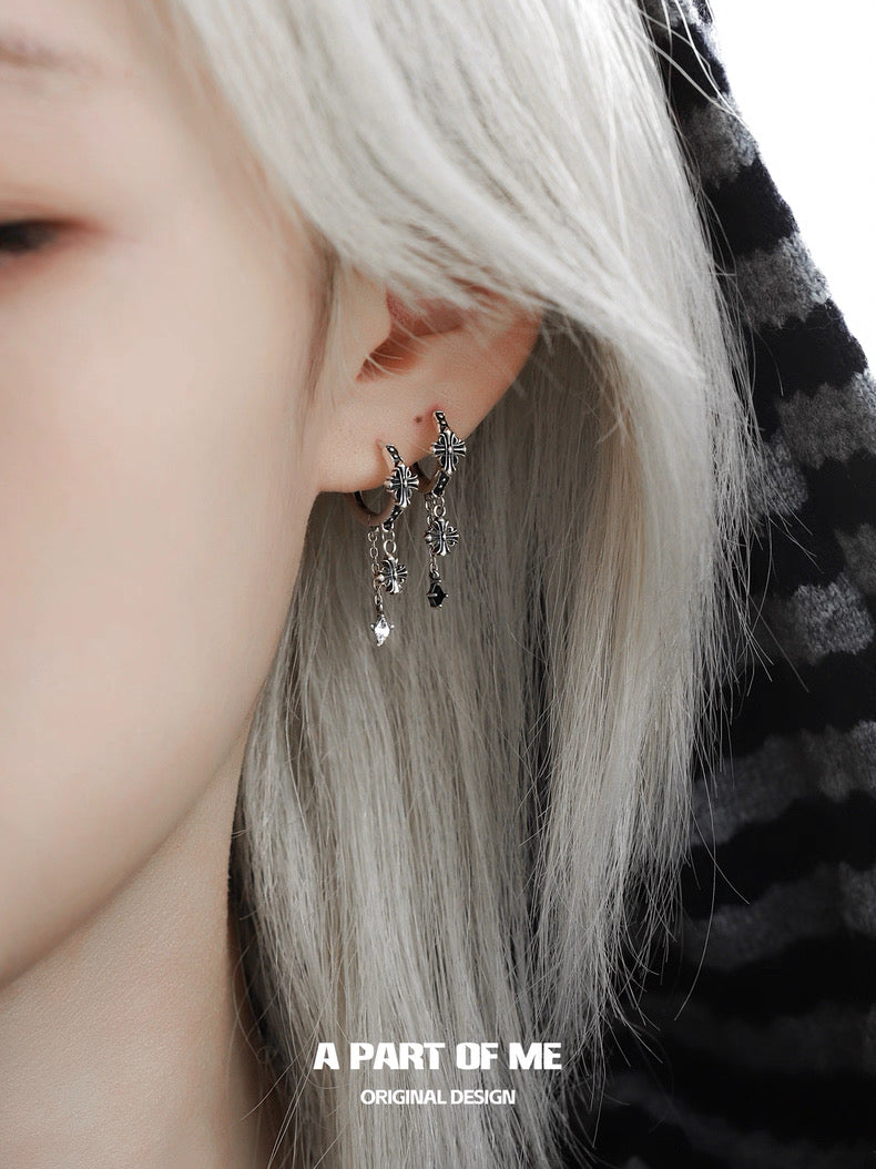 Iris S925 Sterling Silver Huggie Earrings