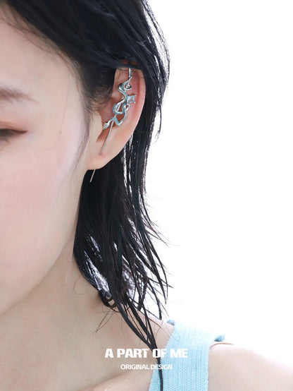 Ice Snake 18K Platinum Plating Snake Needle Earring
