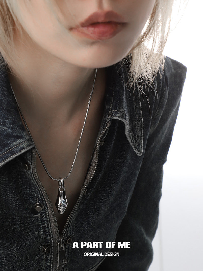 Ice Snake 18K Platinum Plating Snake Pendant Choker & Necklace