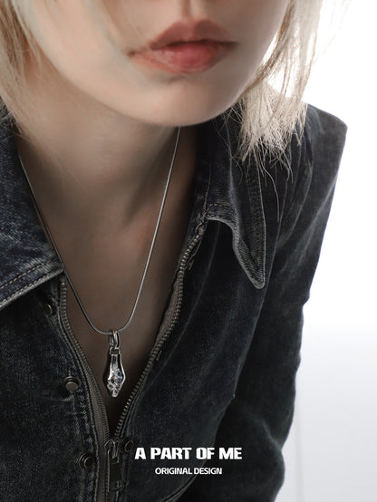 Ice Snake 18K Platinum Plating Snake Pendant Choker & Necklace