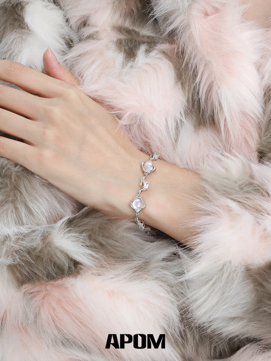 Mermaid Tear 18K Platinum Plating Natural Shell Bracelet