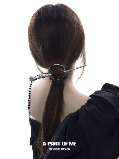 Crow 18K Black Gold Plating Hairpin