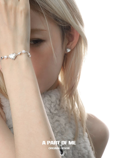 Heart of The Sea S925 Sterling Silver Natural Shell Slider Bracelet