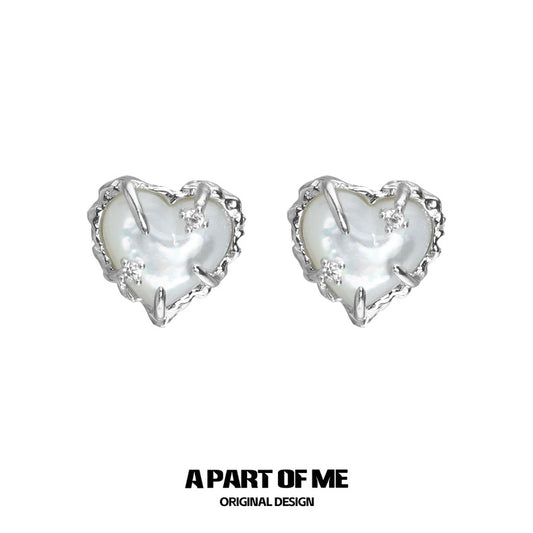 Heart of The Sea S925 Sterling Silver Natural Shell Earrings