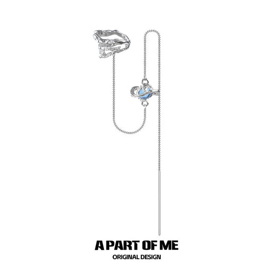 Mercury Collection 18K Platinum Plating Crystal Glass Earring