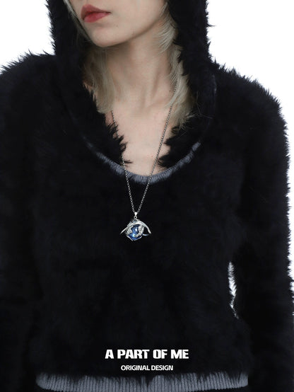 Mercury Collection 18K Platinum Plating Crystal Glass Pendant Necklace