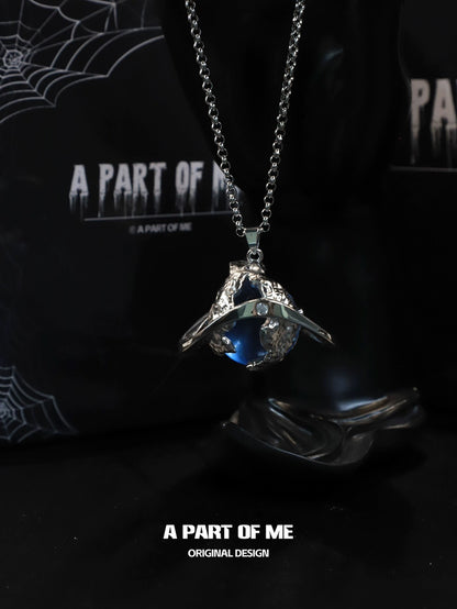 Mercury Collection 18K Platinum Plating Crystal Glass Pendant Necklace