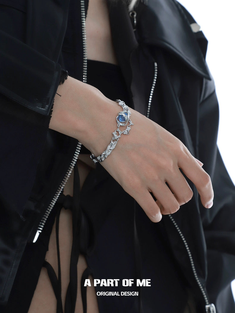 Mercury Collection 18K Platinum Plating Crystal Glass Bracelet