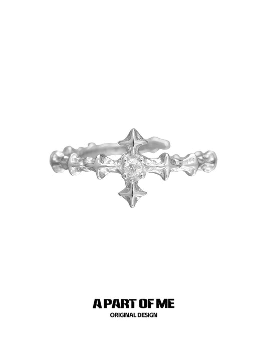 Fishbone S925 Sterling Silver Adjustable Mini Ring