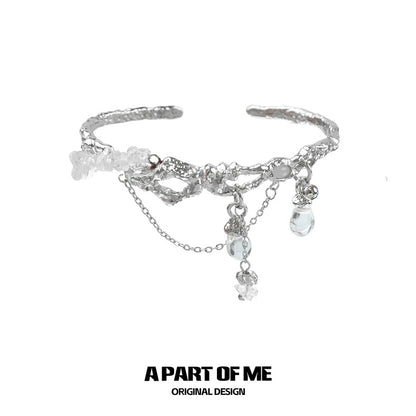 Wind Chime 18K Platinum Plating Crystal Glass Bangle
