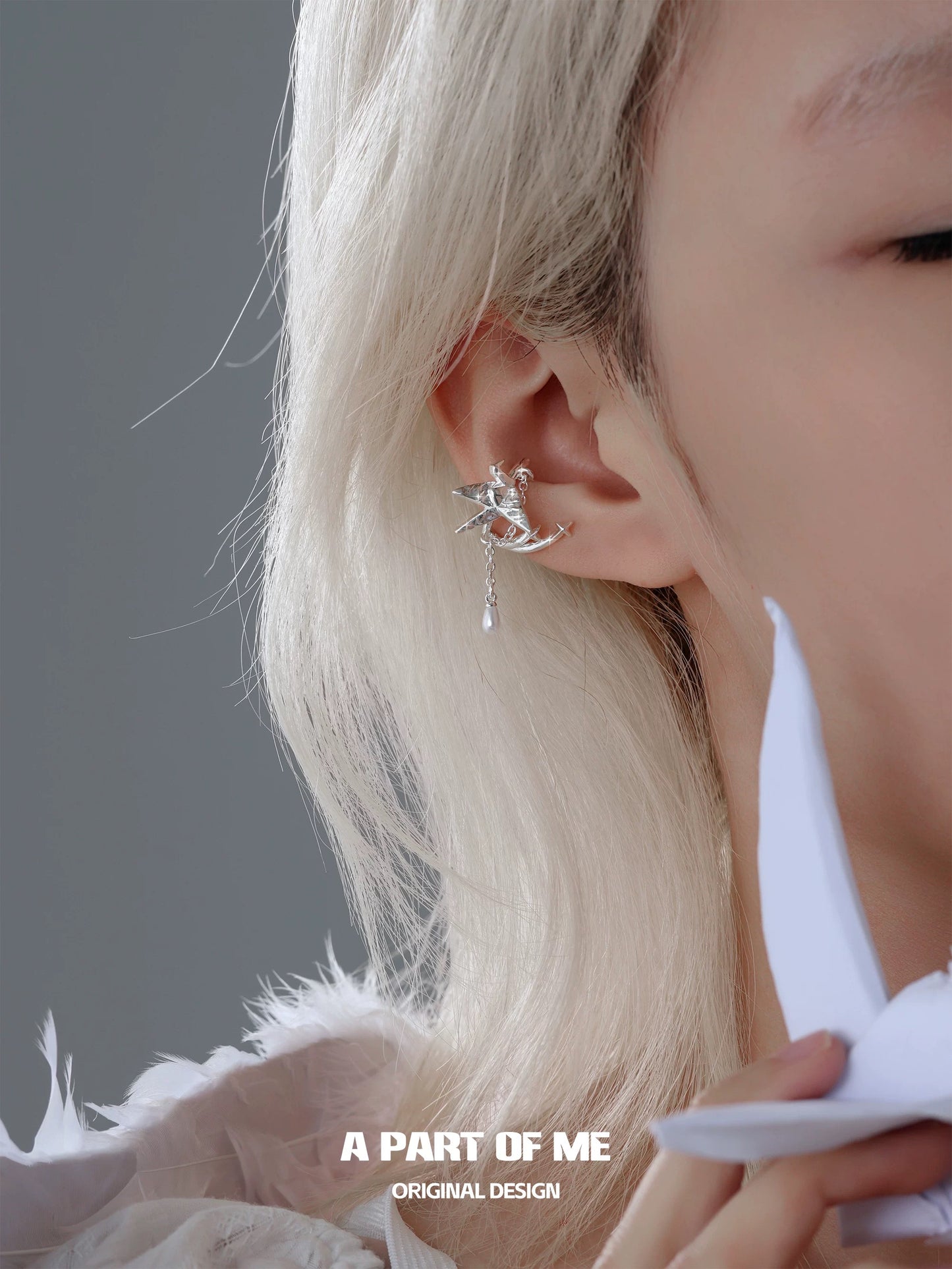 Corigami Era 18K Platinum Plating Paper Crane Earcuffs