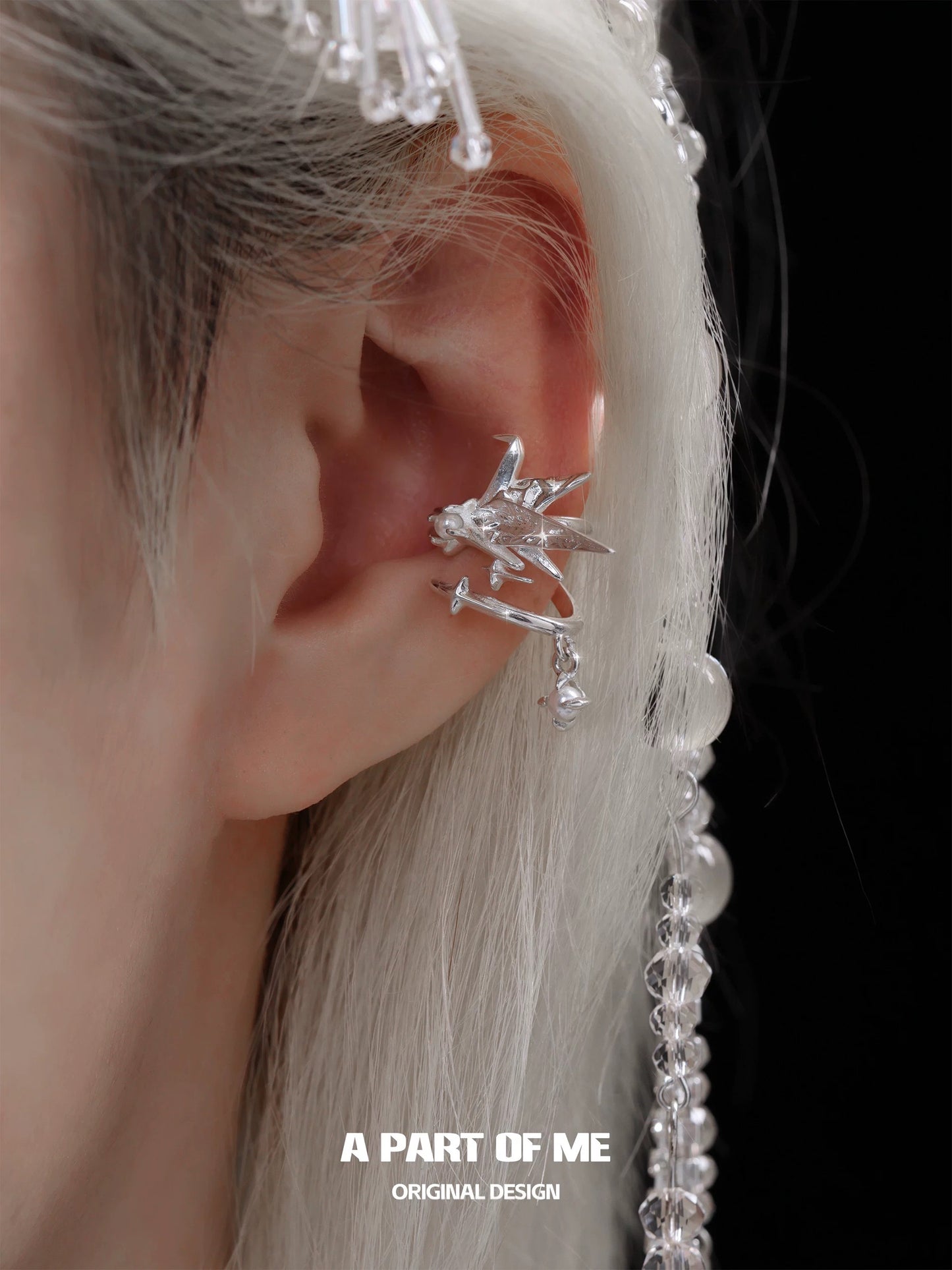 Corigami Era 18K Platinum Plating Paper Crane Earcuffs