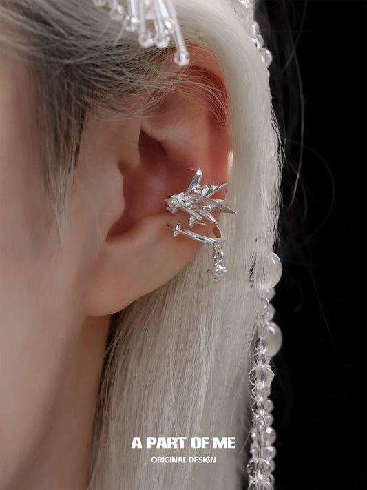 Corigami Era 18K Platinum Plating Paper Crane Earcuffs