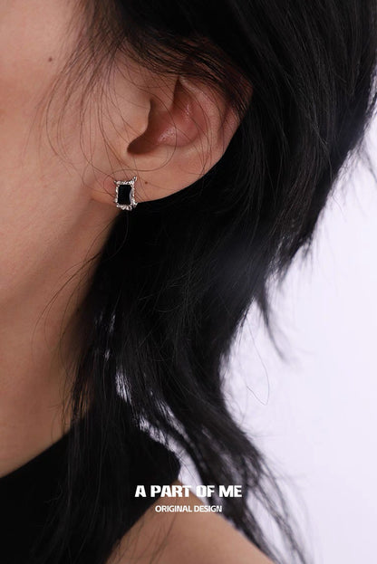 Illusion 925 Sterling Silver Zircon Stud Earrings