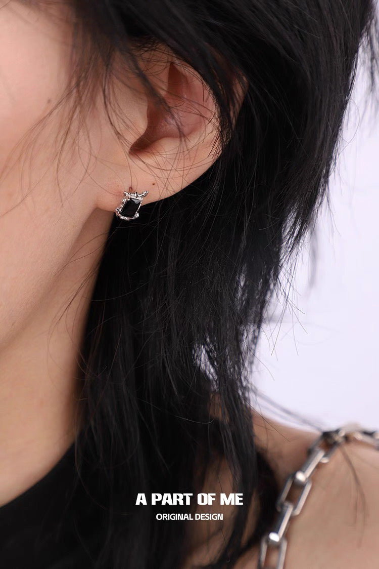 Illusion 925 Sterling Silver Zircon Stud Earrings