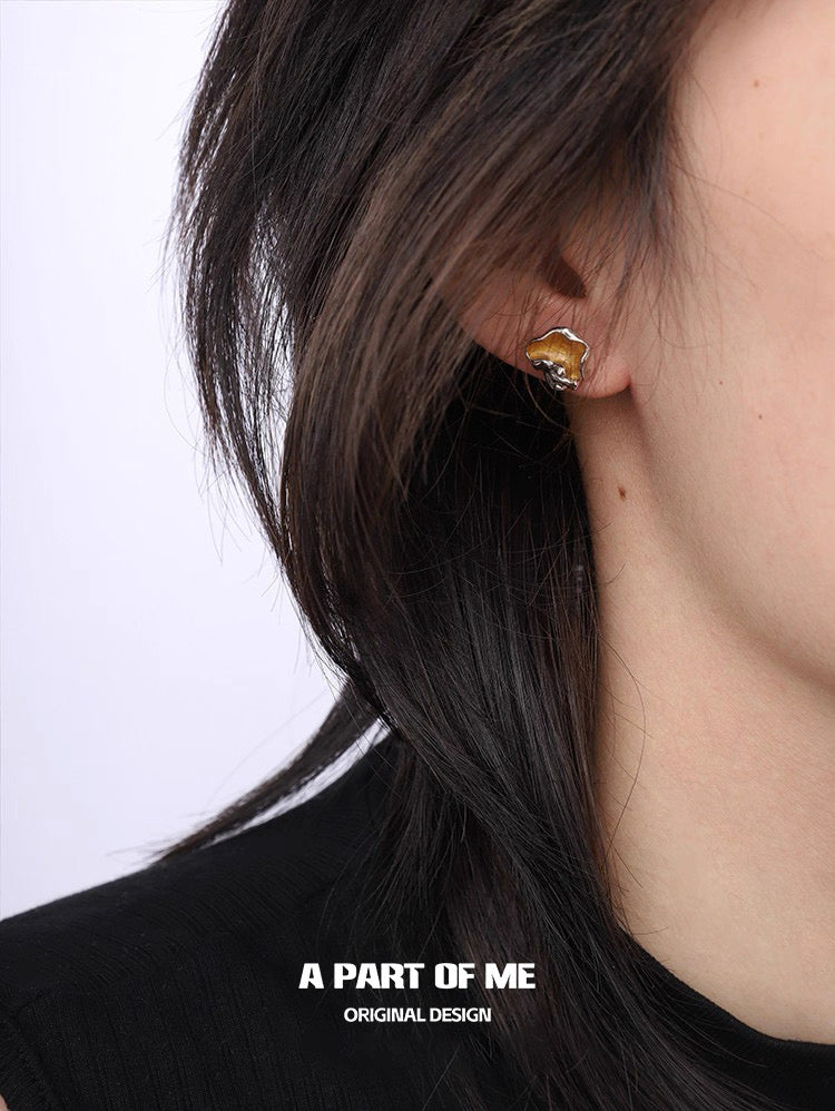 Radiance S925 Sterling Silver Irregular Stud Earrings