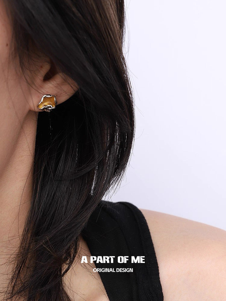Radiance S925 Sterling Silver Irregular Stud Earrings