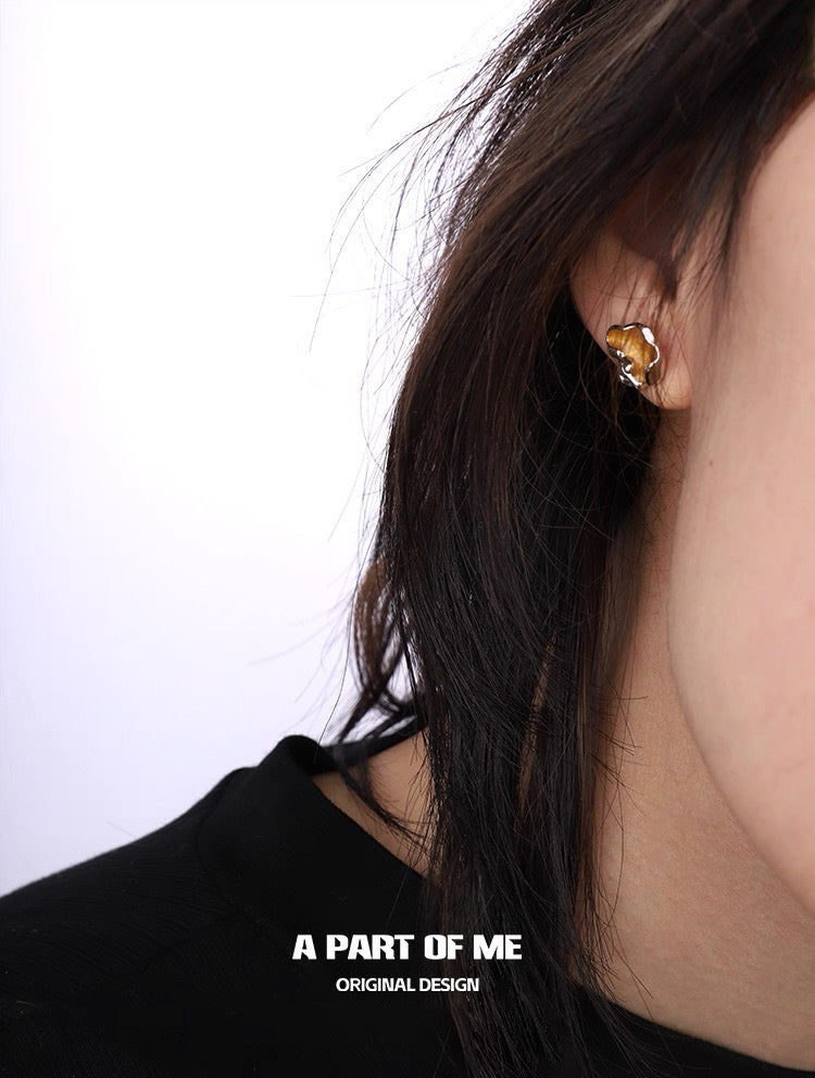 Radiance S925 Sterling Silver Irregular Stud Earrings