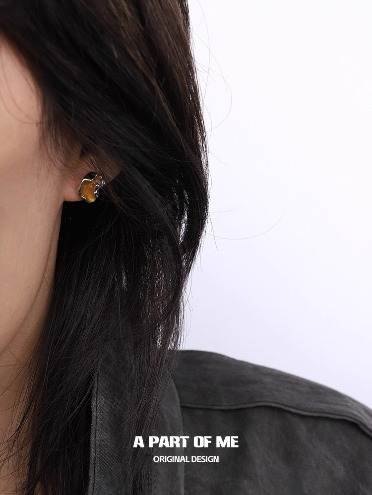 Radiance S925 Sterling Silver Irregular Stud Earrings