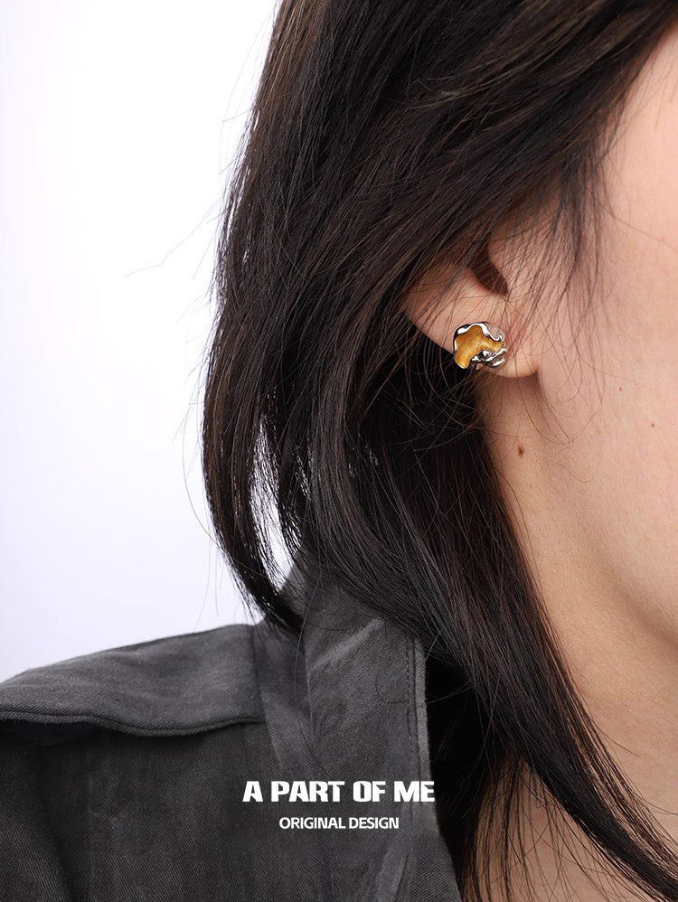 Radiance S925 Sterling Silver Irregular Stud Earrings