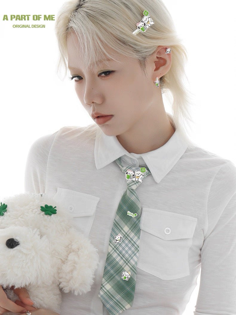 The Lucky Clover Kitten & Puppy JK Necktie