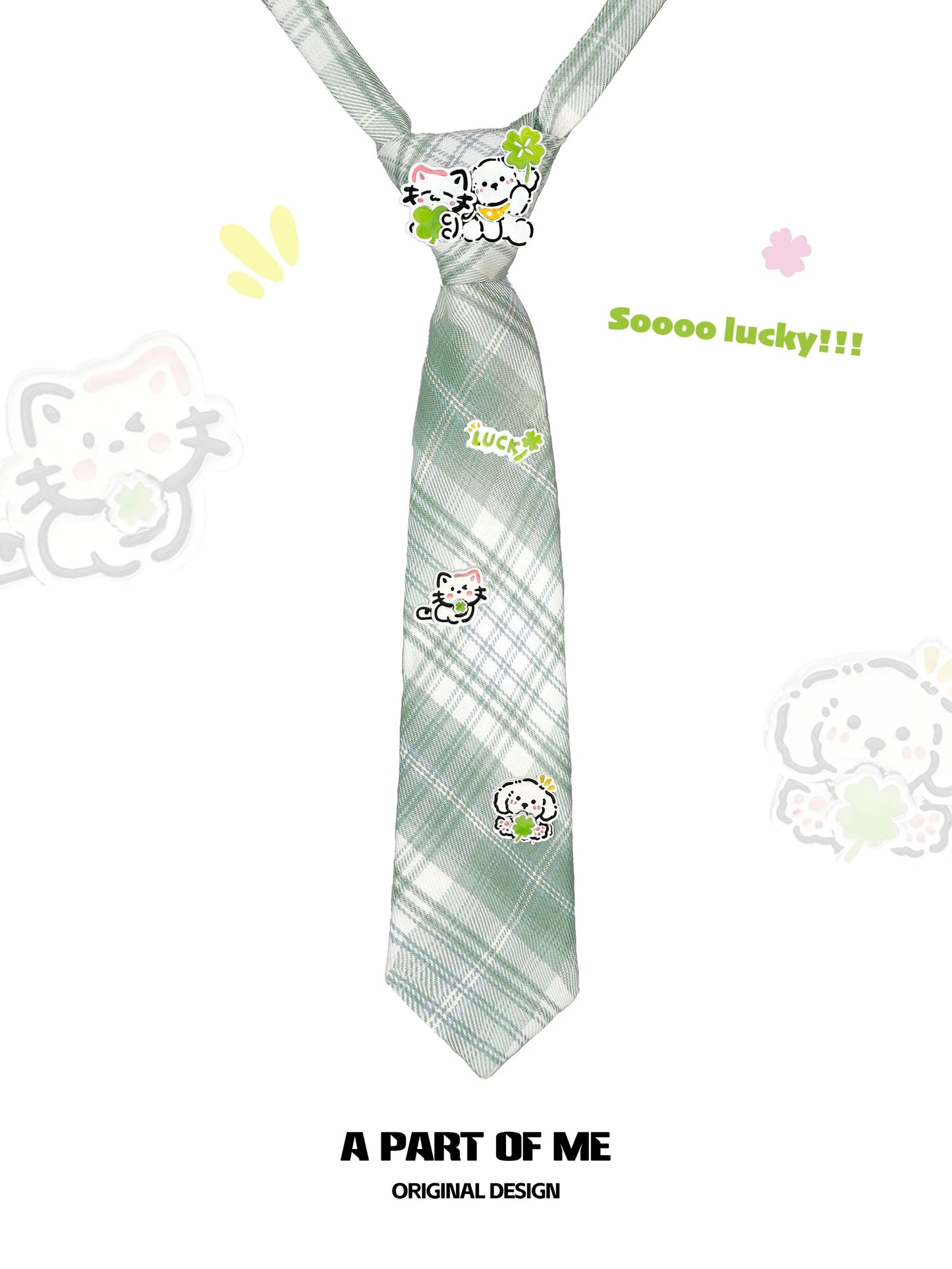 The Lucky Clover Kitten & Puppy JK Necktie