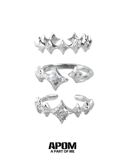 Starlight S925 Sterling Silver Adjustable Rings