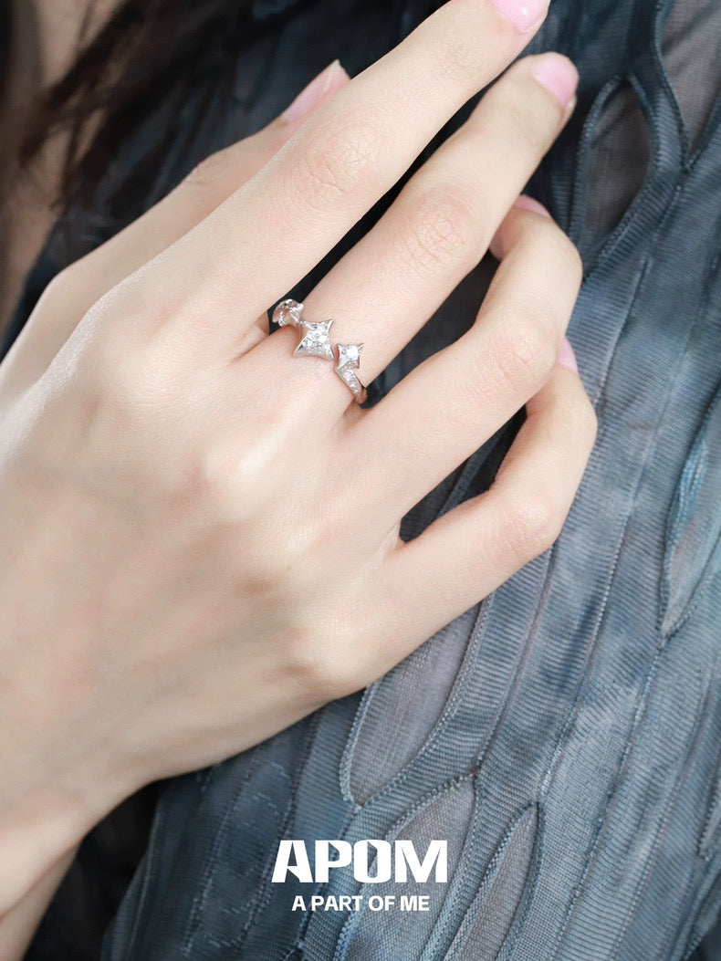 Starlight S925 Sterling Silver Adjustable Rings