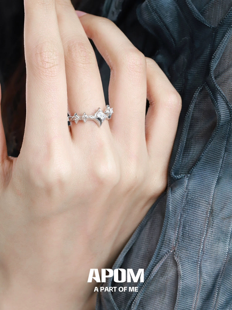 Starlight S925 Sterling Silver Adjustable Rings