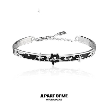 The Winter Kitten S925 Sterling Silver Cat Bangle