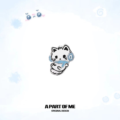 The Winter Kitten 18K Platinum Plating Stud Earrings