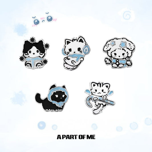 The Winter Kitten 18K Platinum Plating Stud Earrings